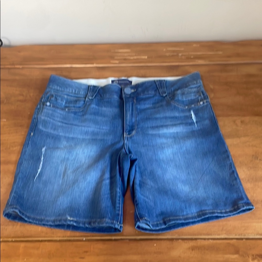 Democracy Absolution Light Blue Bermuda Denim Sho… - image 1